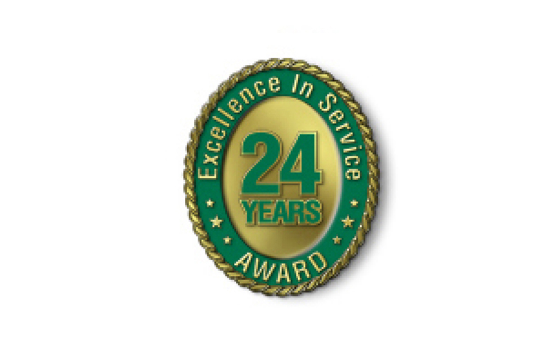 Excellence in Service - 24 Year Award